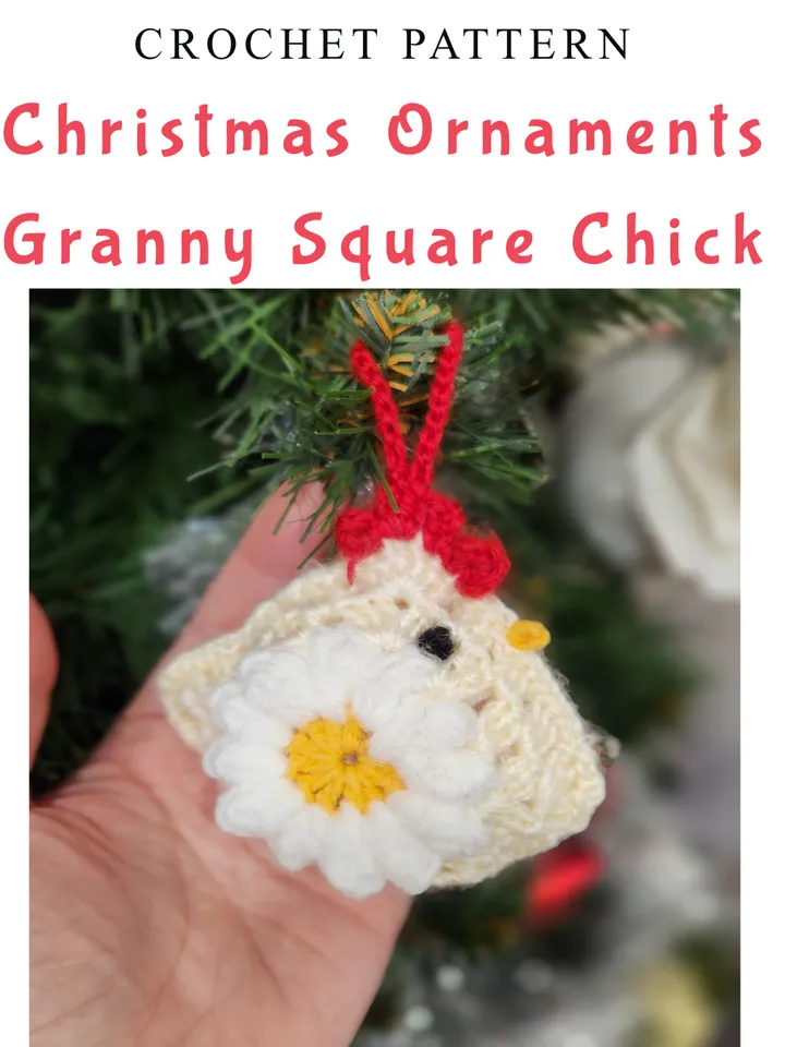 Granny Square Chick Crochet Pattern – Adorable Christmas Tree Ornament