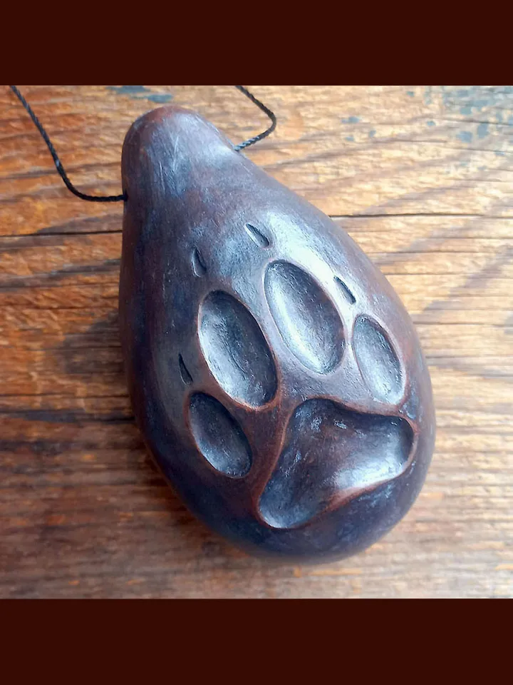 Ocarina "Wolf guard" / ceramic flute / natural major
