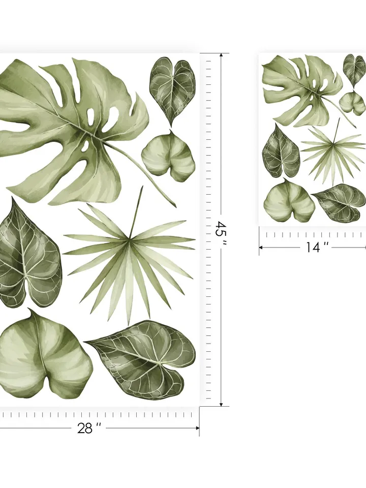 Palm leaves Wall Decal Greenery Tropical  el103