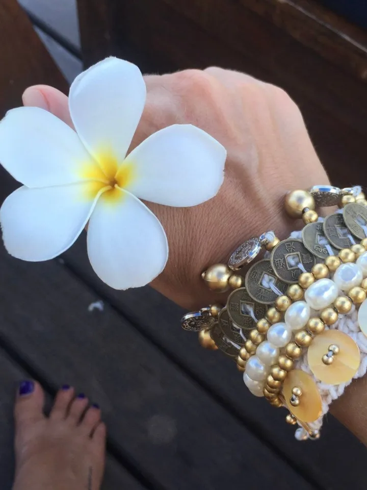 Boho Hippie Coachella Pearl Chinese Coin Bracelet | Macrame crochet tie bracelet | Bohemian Jewerly | shell bracelet bali crochet bohemian