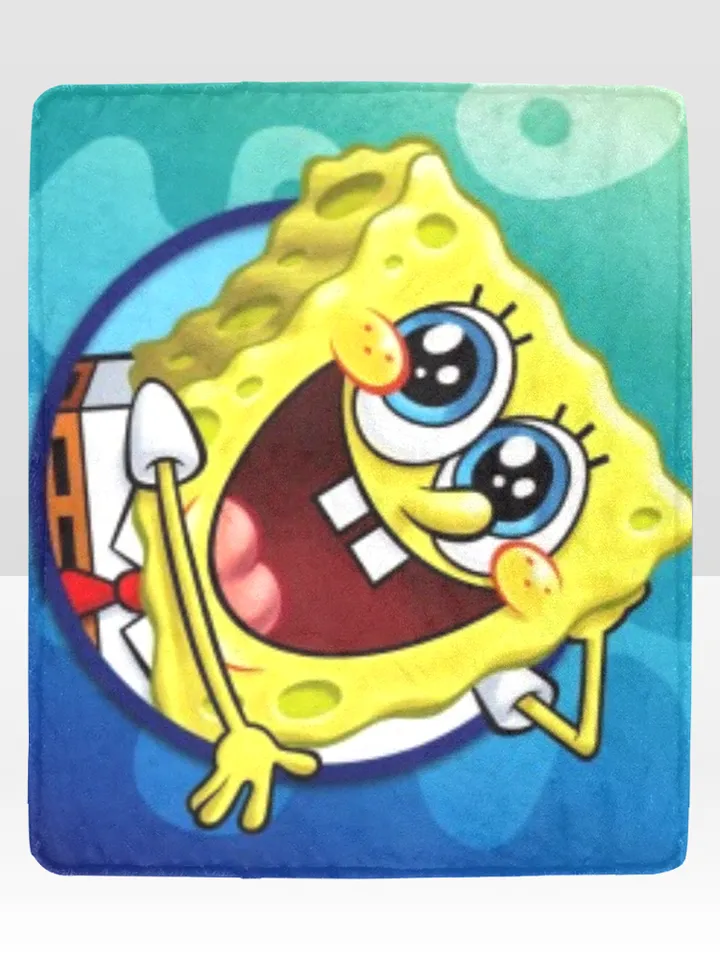 Spongebob Blanket Lightweight Soft Microfiber Fleece