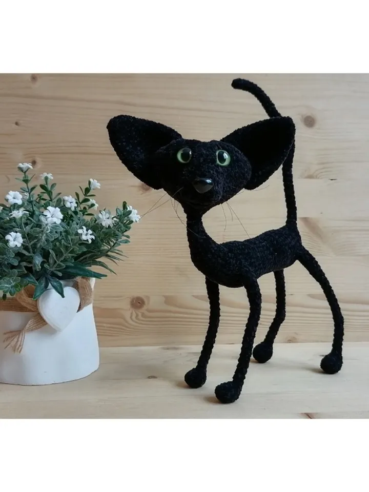 Crochet pattern Oriental cat - digital tutorial PDF