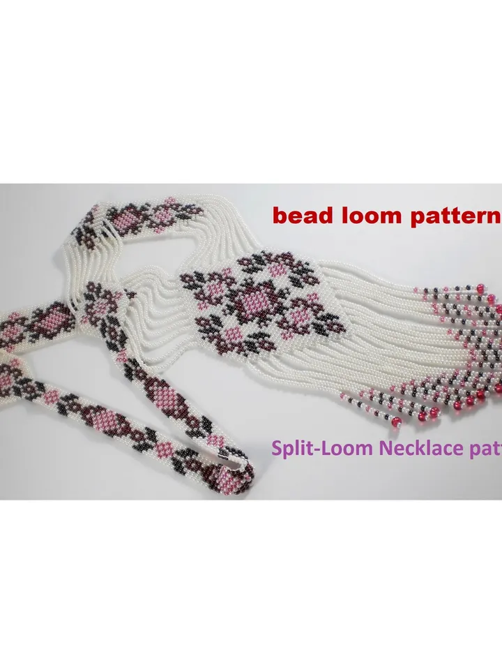 Gerdan-Split-Loom Necklace Bead loom patterns, Beading Loom, only patterns, Instant Download, PDF