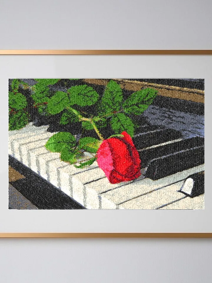 PhotoStitch Rose on piano machine embroidery designs digital embroidery pattern PhotoStitch Machine embroidery motif rose embroidery pattern