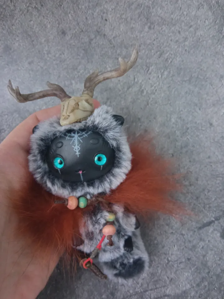 Cute viking witch cat