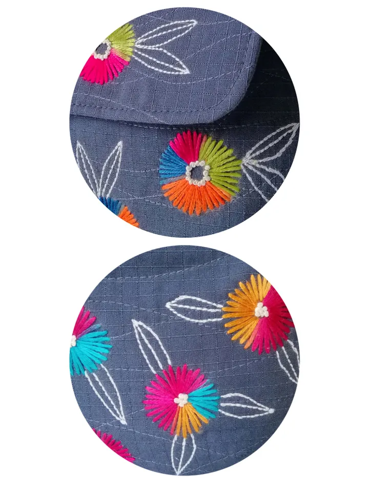 Handcrafted Small Embroidered Messenger Purses for Women - Handmade Fabric Mini Shoulder Bags: Stylish Floral Designs. FREE SHIPPING!