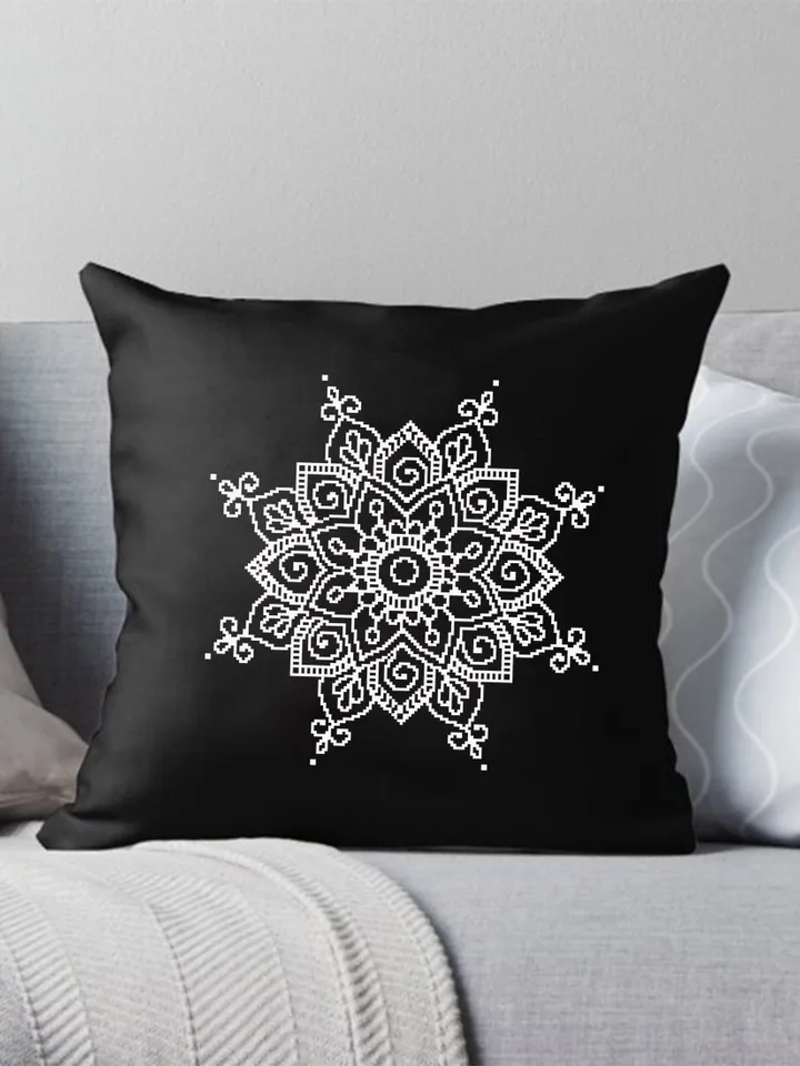 Mandala cross stitch pattern download PDF Monochrome mandala pattern digital PDF Quick cross stitch chart Floral ornament cross stitch #M50