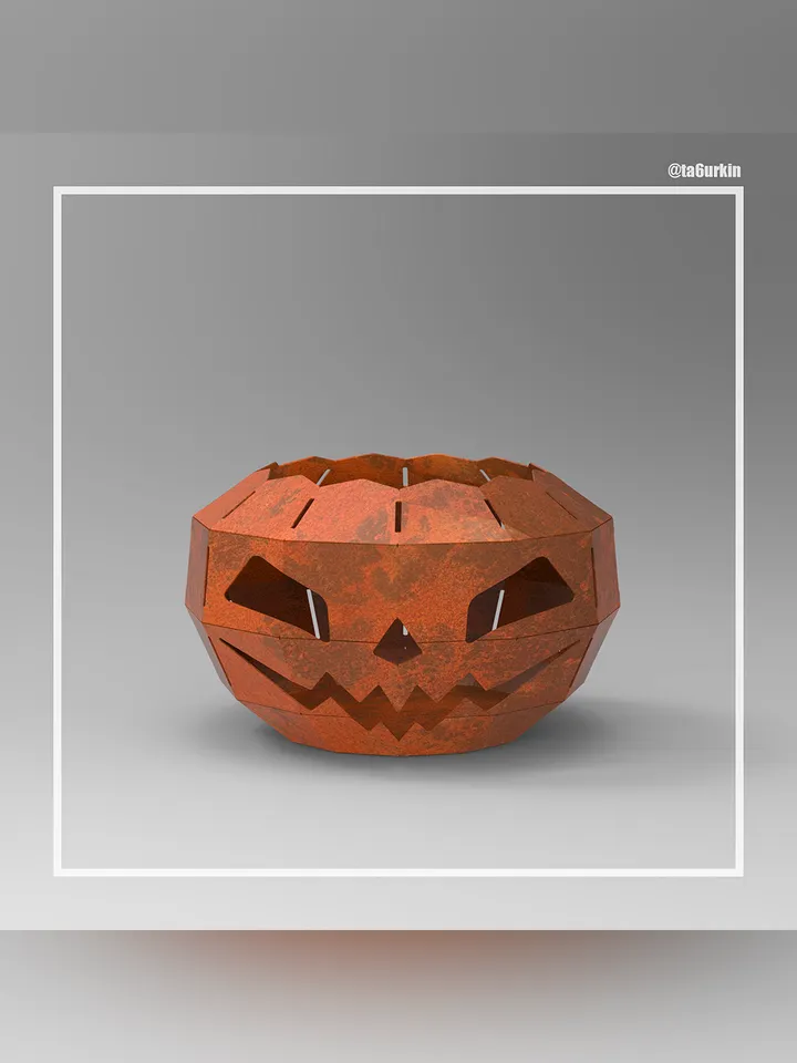 Welding Project Plans Drawings Fire Pit Halloween (DXF, PDF)