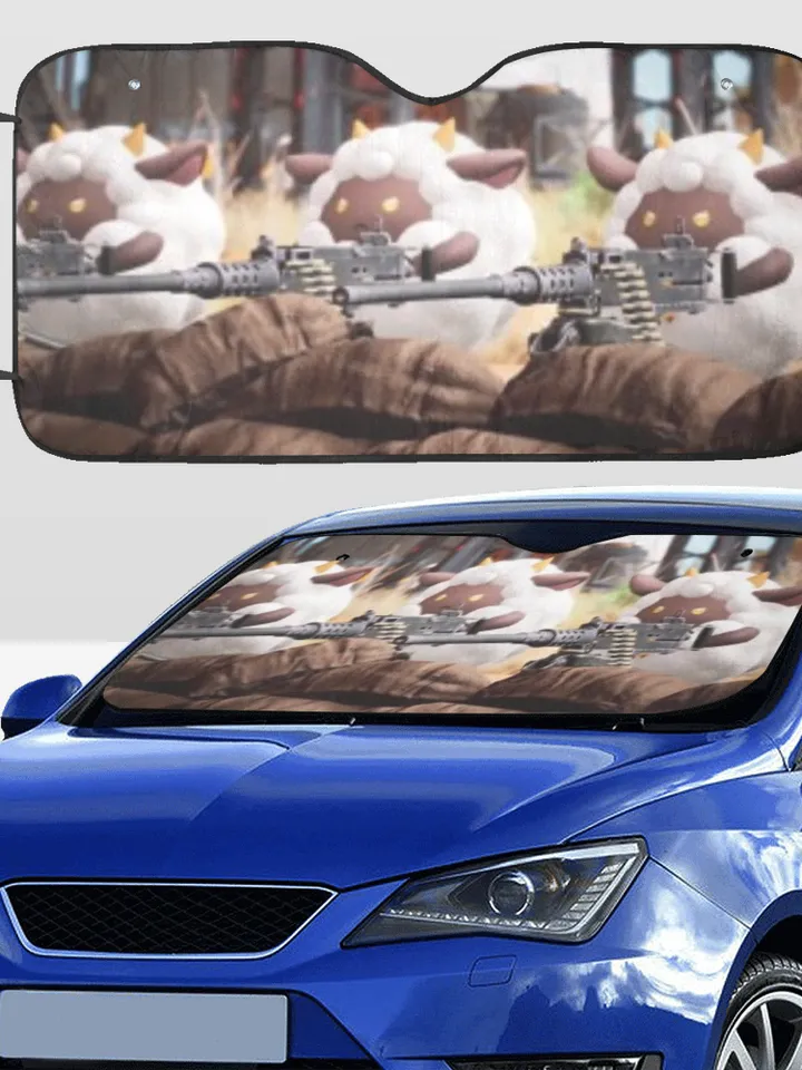 Palworld sheep meme Car SunShade