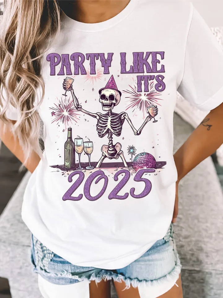 Party Like its 2025 Png, Disco Ball Coquette Bow, Happy New Eve Celebration Png, Trendy Happy New Year, Sublimation Designs