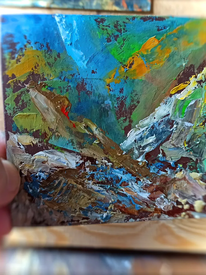 The Mountain Stream original oil painting
