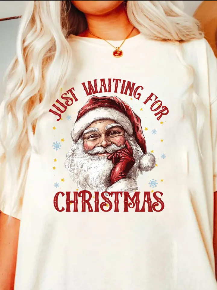 Waiting For Christmas png, Retro Christmas png, Vintage Santa png, Christmas png, Santa Claus png, Merry Christmas png, Santa Sublimation