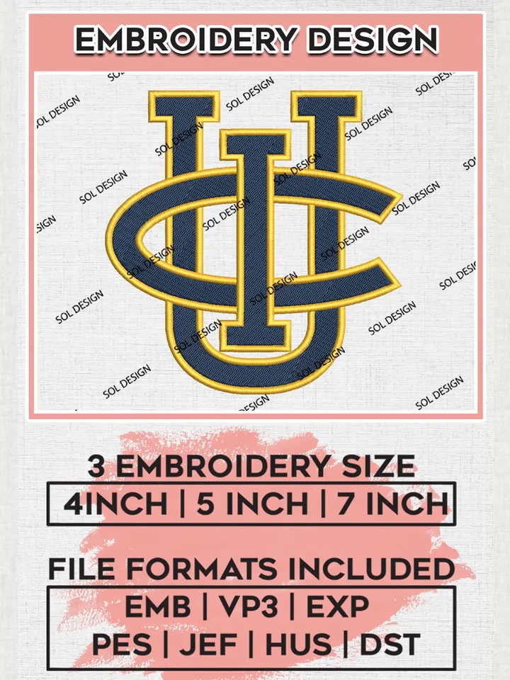 UC Irvine Anteaters Logo Machine Embroidery Design, NCAA UC Irvine Anteaters Embroidery Design Design files, NCAA Embroidery Designs, NCAA Machine Embroidery Designs, Digital Download