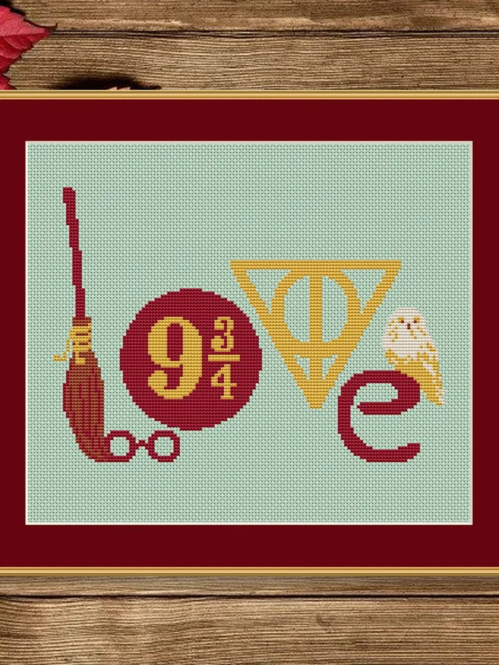 Magic Love Cross Stitch Pattern, Love Cross Stitch Pattern, Embroidery Magic Love, Love xStitch, Home Pattern, Love Pattern #vl009