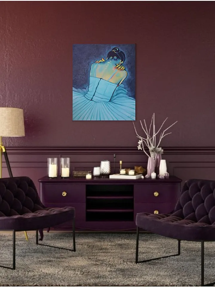 Ballerina Painting Woman Original Art Dancer Wall Art Oil Painting Canvas Art