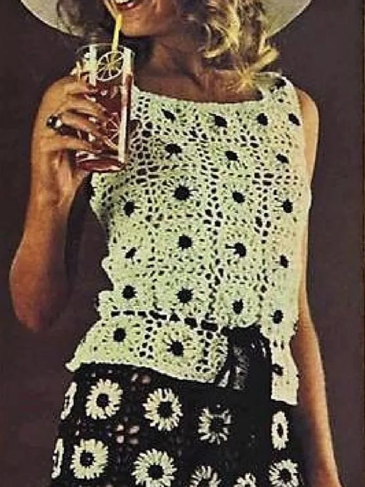 Crochet top, crochet short, women ladies suit short, granny square crochet pattern pdf