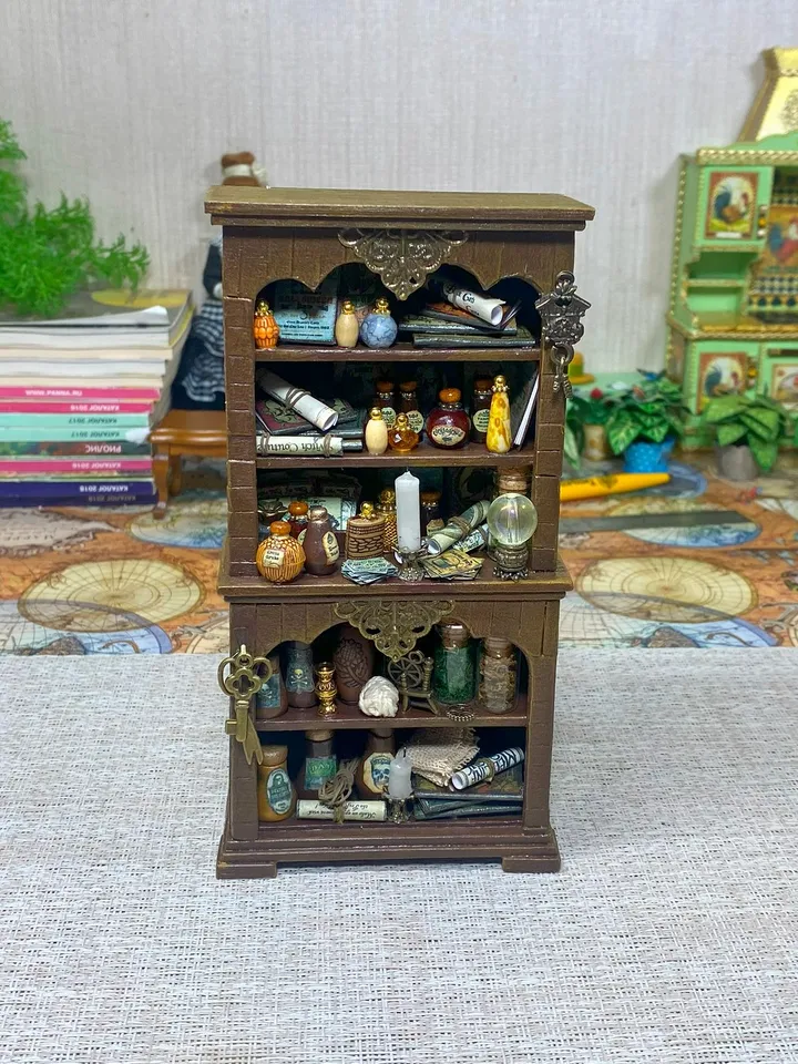Tutorial. Buffet for a witch. Dollhouse miniature. Furniture for dolls.