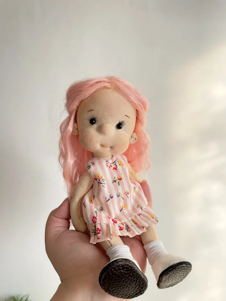 Handmade Textile Doll Art Doll Waldorf Doll Inspiration Birthday Gift for Girl
