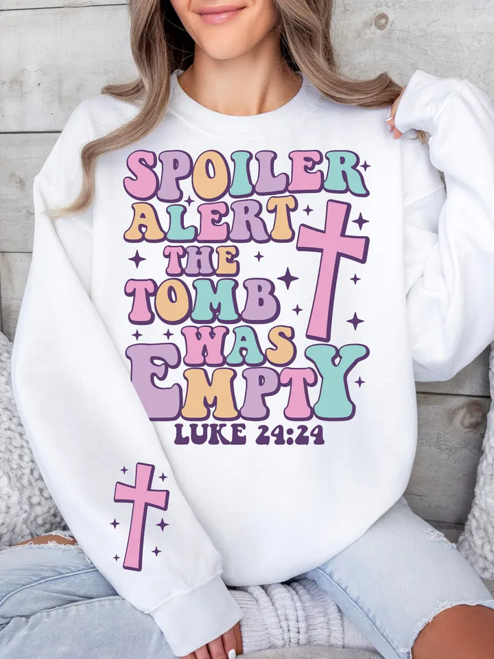 Spoiler Alert the Tomb Was Empty Svg Png, Easter Png, Happy Easter Day, Jesus Easter, Easter Christian Png, Easter Bunny, Christian Jesus