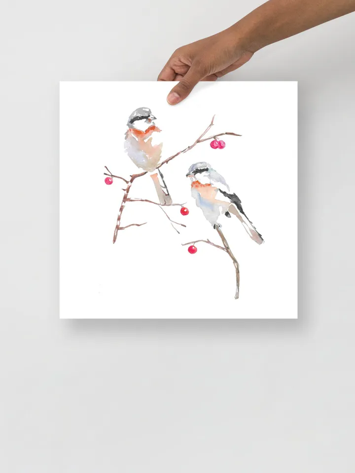 Bullfinch Watercolor Bird Wall Art For Bird Lover Red Bird Painting Christmas Decor Colorful Wall Art Christmas Graphics Bird Lover Gift