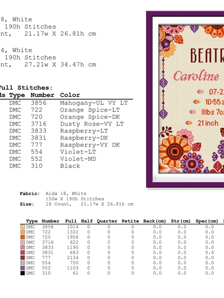 Anniversary cross stitch. Baby Birthday cross stitch pattern. Border cross stitch.