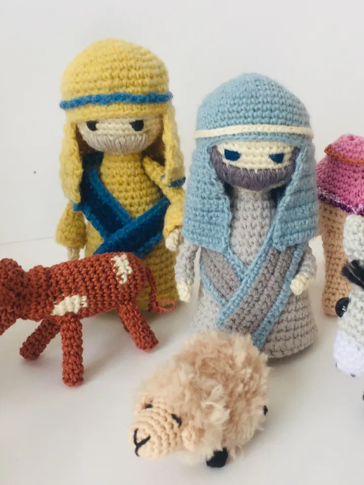 Christmas shepherds crochet pattern 2 in 1
