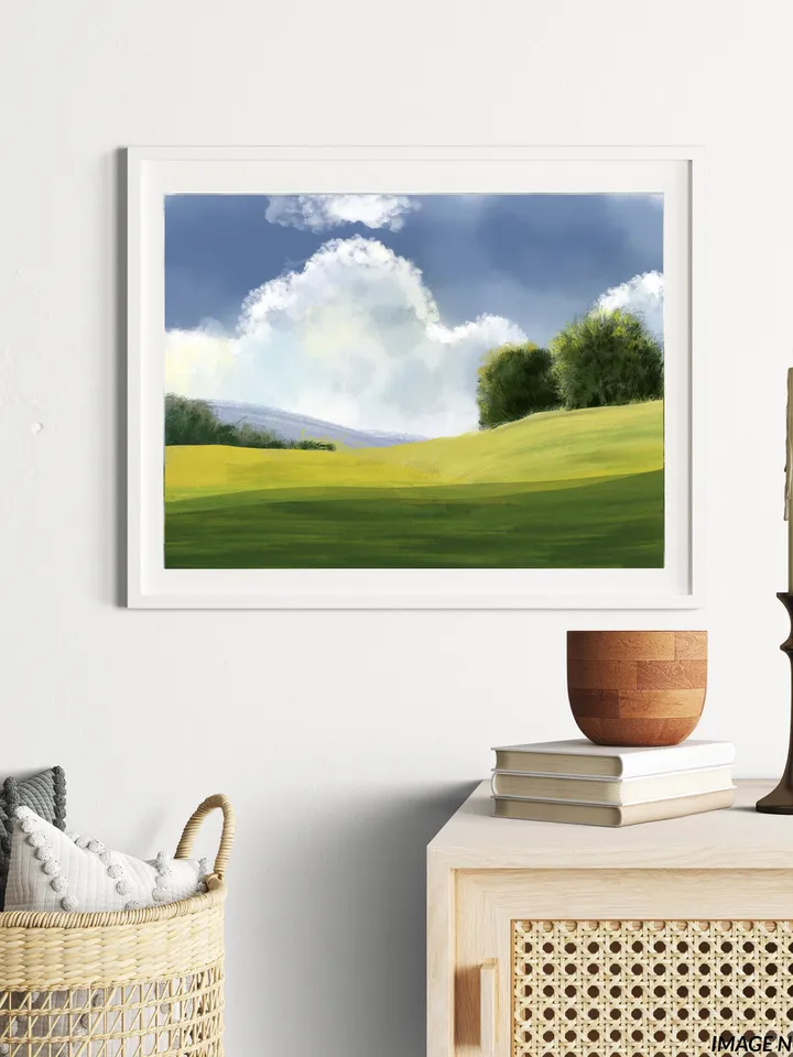Landscape Art Painting Print Home Decor Wall Art Rustic Birthday Gift For Friend Farmhouse Wall Art Poster New Home Gift Landscape Poster