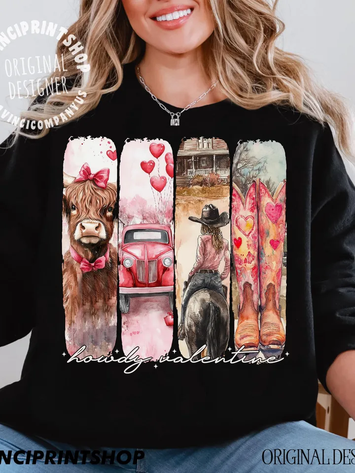Howdy Valentine png, Highland cow png, Retro valentine png, Western Valentine png, Valentines Coquette Bow png, Pink Valentines png, Western