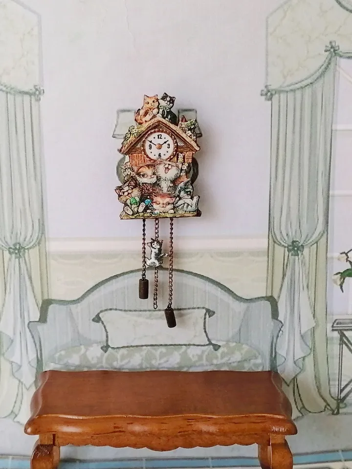 Tutorial. Dollhouse clock. Two sizes. 1:12 .1:6.