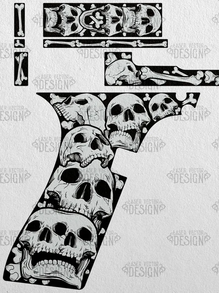 VECTOR DESIGN Glock 19 gen 4 Skulls and bones