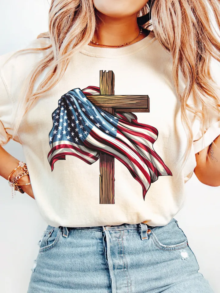 Christian American Sublimation,4th of july png, Independence Day png, Christian 4th of July Png, Jesus Lover America Png, Jesus png,
