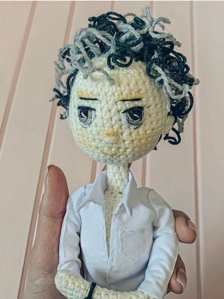 Wedding amigurumi portraits doll, crochet gift toy, interior decor, Collectible customized figure