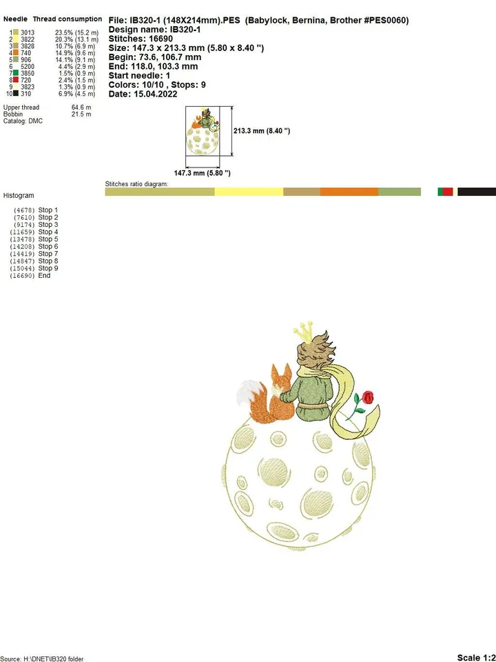 The Little Prince set machine embroidery design digital embroidery pattern clothing decor embroidery motif