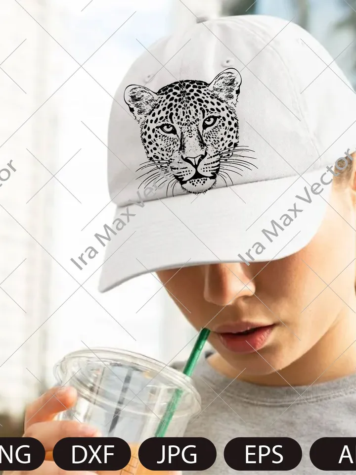 Leopard svg, Leopard Face SVG, Leopard head svg, Leopard clipart, Leopard Silhouette, Leopard portrait