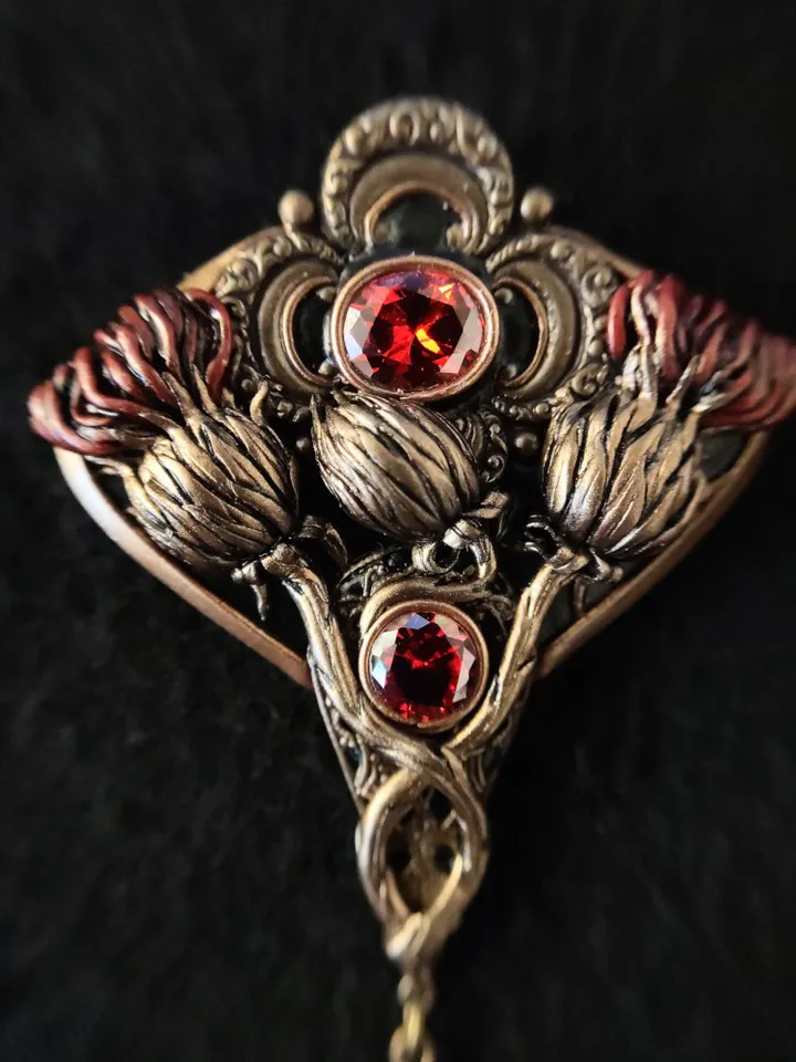 Vintage brooch Thistle, Scottish thistle flower, Thistle brooch