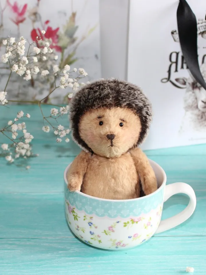 OOAK teddy toy – Stuffed Hedgehog toy – Collectible toy - birthday gift