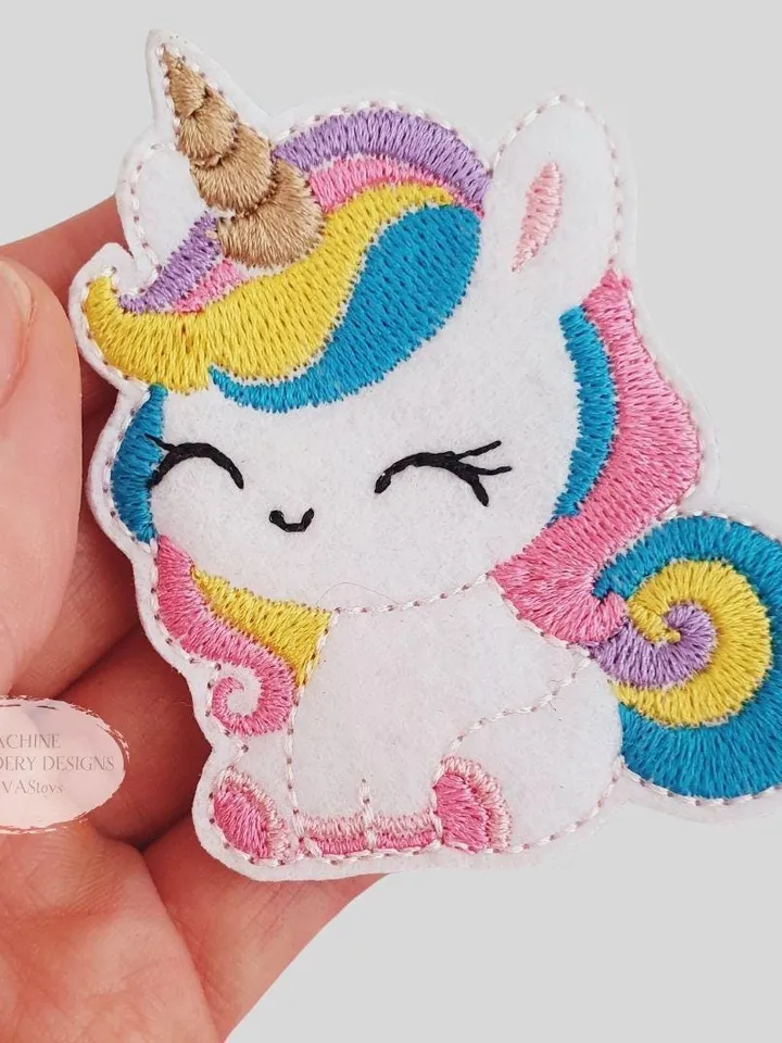 ITH Unicorn Purse Embroidery Pattern PDF & Game Guide, Felt Magical Handbag Design, Toddler Girl Toy 5x7 File
