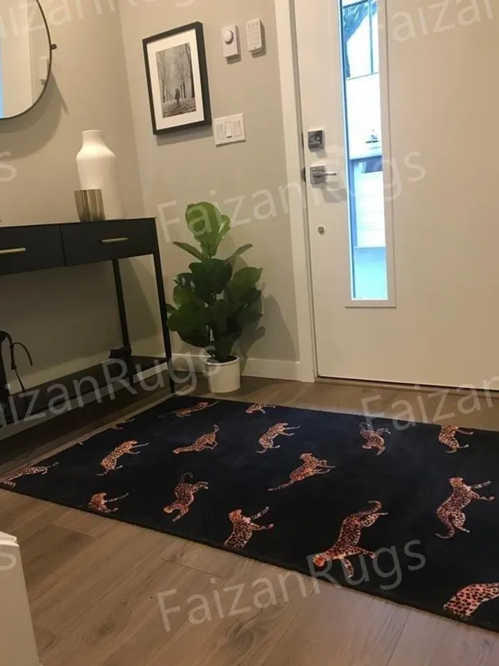 8x10 Cheetah Animal Classic Handmade 100% Wool Rugs Carpets, Handmade Carpet For Living Room, Dining Room, Hallway, Multiroom Carpets