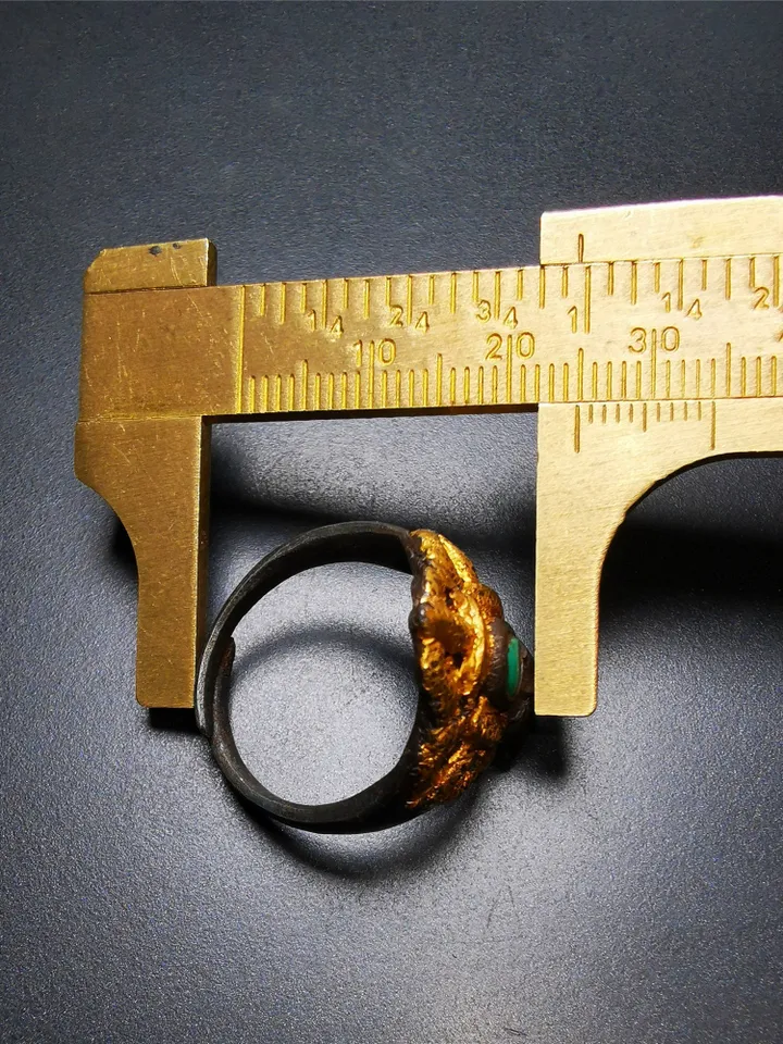 Gandhanra Unique Handcrafted Ring, Tibetan Buddhist Vajra Bell Ring,Made of Pure Gold Filled and Silver Filled,Protection Jewelry