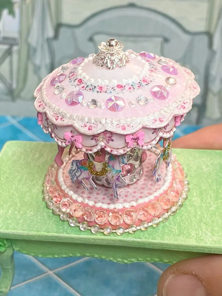 Carousel. puppet miniature. Dollhouse. Doll toy. 1:12.