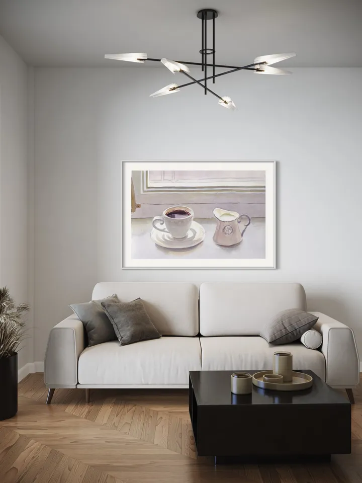 Coffee Still Life, Watercolor Painting, Cafe Art, Breakfast Still Life, Coffee Illustration, Kitchen Wall Art, Moody Still Life, Modern Art