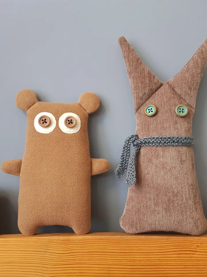 Bunny doll sewing pattern PDF digital tutorial in English, Stuffed animal sewing diy