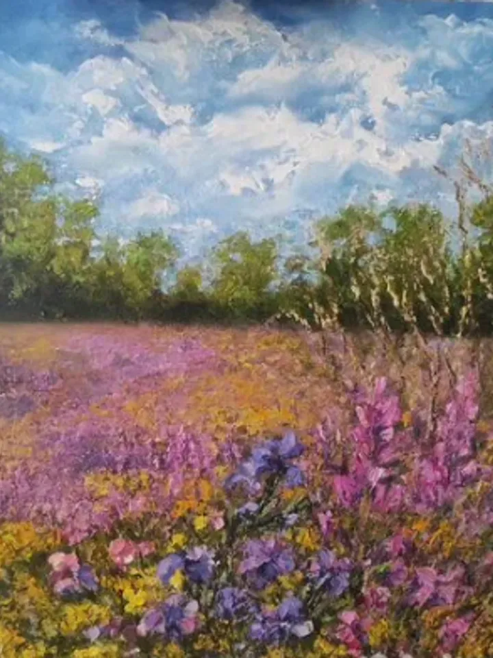 Painting on canvas “Summer Glade”, oil, size 30 x 40 cm