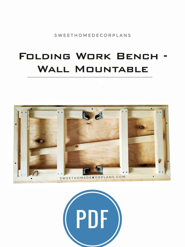 Diy folding work bench plans pdf. Folding craft table and garage table. Folding work bench - wall mountable plans. Wooden functional workbench for woodworking
