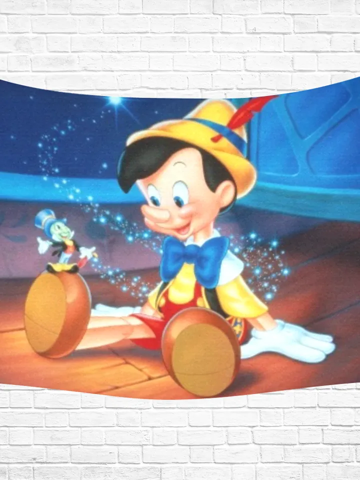 Pinocchio Wall Tapestry, Cotton Linen Wall Hanging