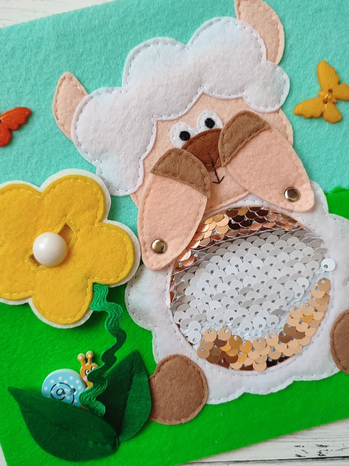 Sheep Quiet book pattern PDF & Tutorial page, Felt activity book pattern, Farm Quiet book svg, Sensory toys, Felt sewing pattern toddler