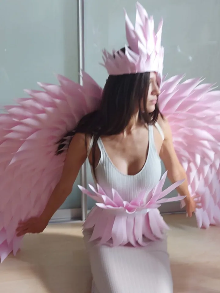 Pink Bride Wings, Wedding Angel Wings, Bride Angel Costume, boudoir photoshoot, bridal shower, Valentine's Day Gift