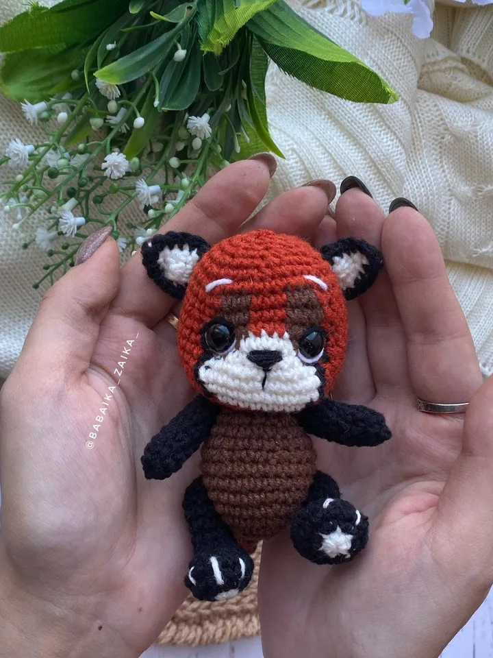 PDF Red Panda Panda Crochet Pattern, Amigurumi Panda, Amigurumi animal, Crochet animal Pattern, Amigurumi doll pattern, Crochet red panda