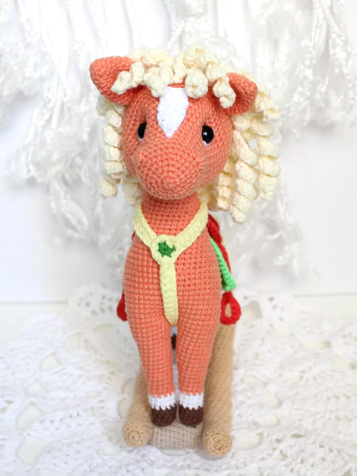 Rocking horse crochet pattern PDF in English Amigurumi horse toy