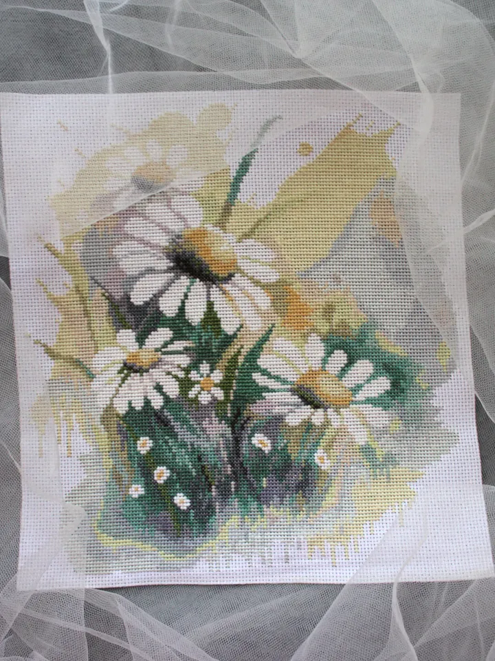 Cross stitch pattern Chamomiles, cross stitch chart daisies, PDF cross stitch pattern flowers